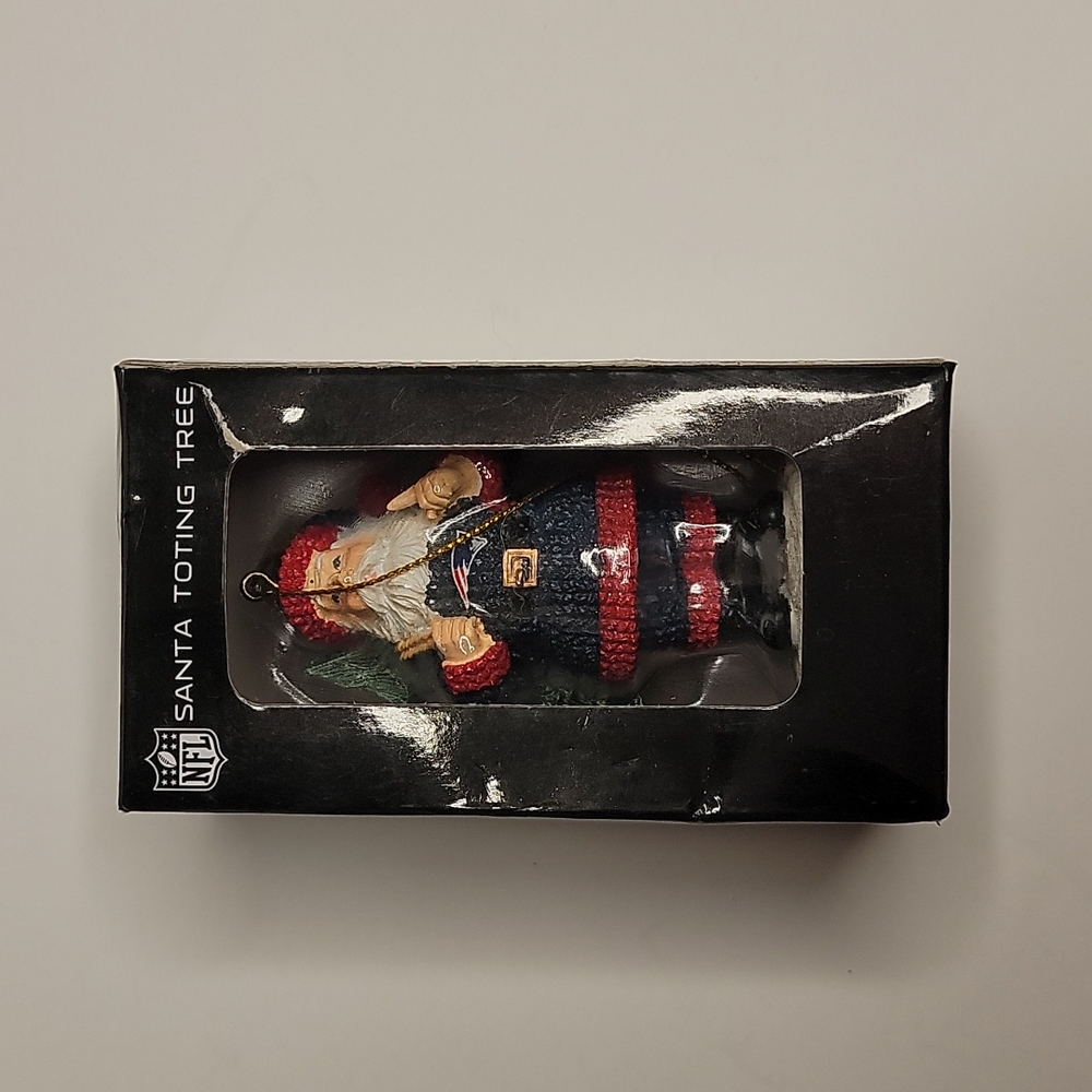 New England Patriots Santa Ornament Football NFL